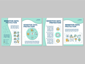 Sensitive data protection mint brochure template preview picture