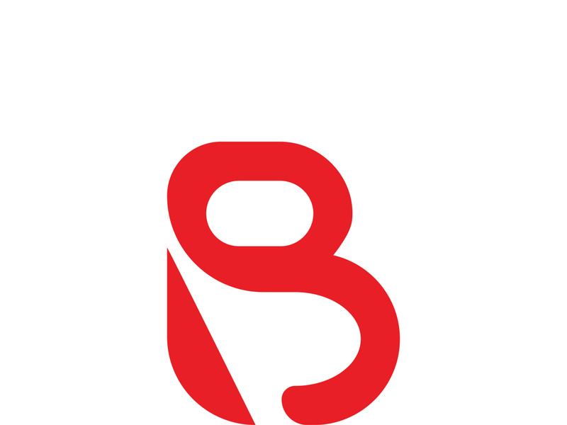 B letter logo template vector illustration