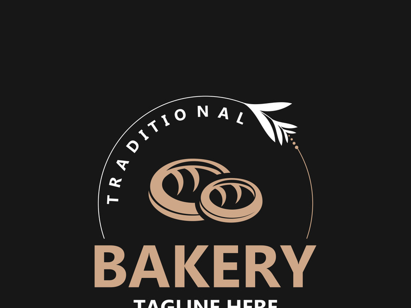 Bread Vintage style Logo Design Vector, label product Bake shop Homemade template