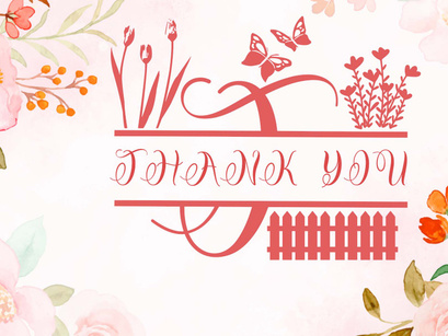 Floral Cute Monogram