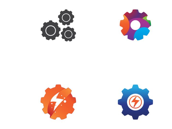 gear logo creative design.
