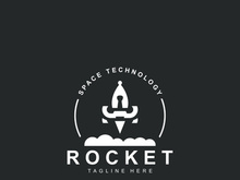 Rocket Logo Design template technology Design Concept, Creative Symbol