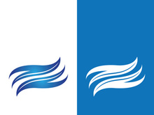 Wave beach vector illustration design logo