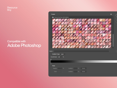 Free 200 Rose Gold Photoshop Gradients