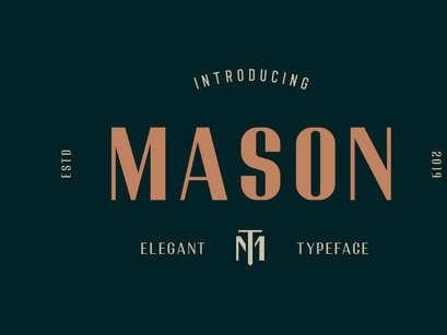 Free Mason Elegant Typeface Font