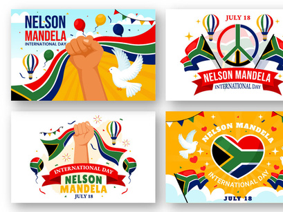 12 Nelson Mandela International Day Illustration