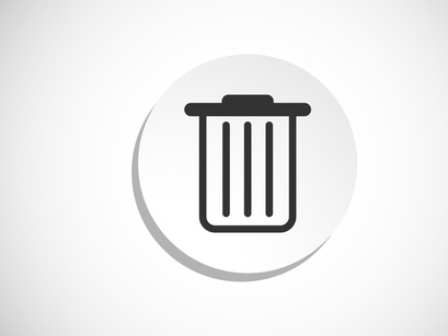 7 Pages Delete button trash can, bin symbol. Delete web icon vector illustration