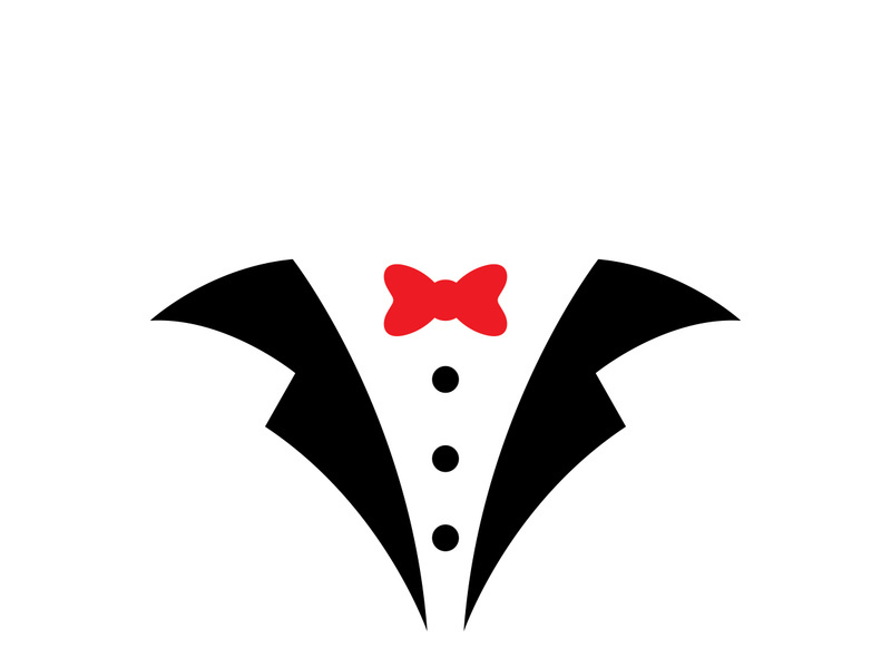 Tuxedo man logo and symbols template