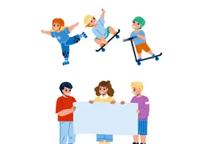 Kid boy girl characters