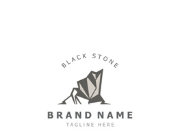 Stone logo template design simple elegant product brand natural element preview picture