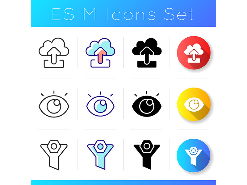 Modern interface icons set
