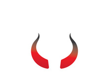 Devil horn Vector icon design illustration Template