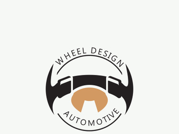 Steering wheel logo automotive car design garage auto repair workshop illustration preview picture