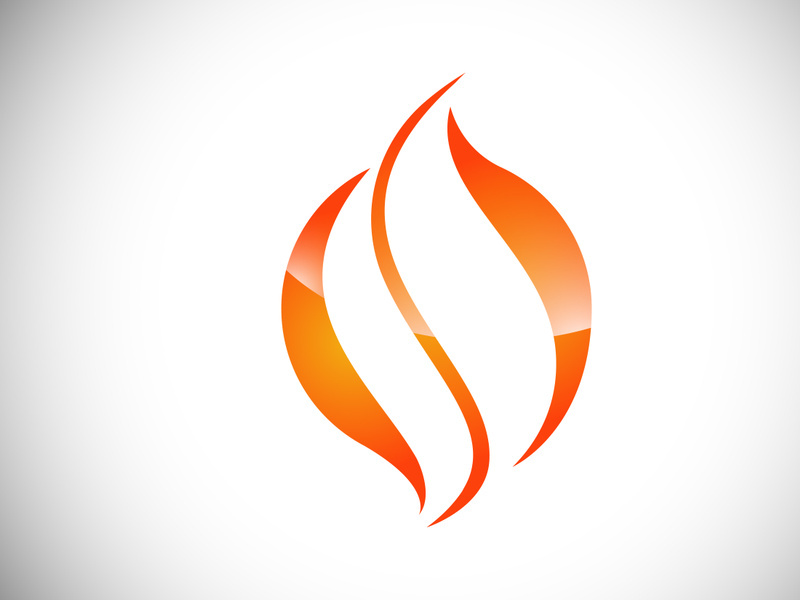 Fire Flame Logo design vector template. Elegant Bonfire Logotype Fire Logo concept icon.