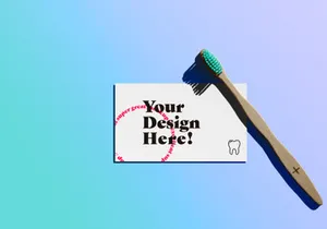 Toothbrush and Card Mockup