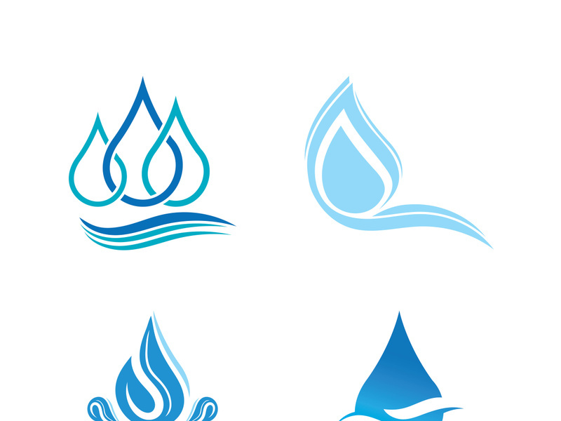 Water drop logo icon illustration template design