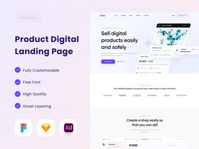 Digital Product Market: Landing Page 🥺
