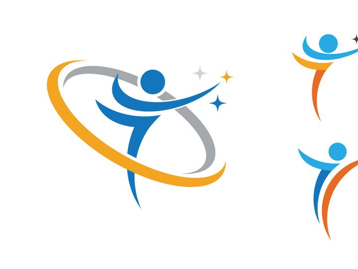 Healthy life Human character logo sign illustration