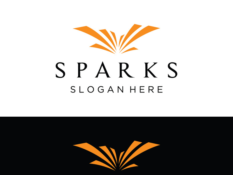 Colorful fireworks splash abstract logo design