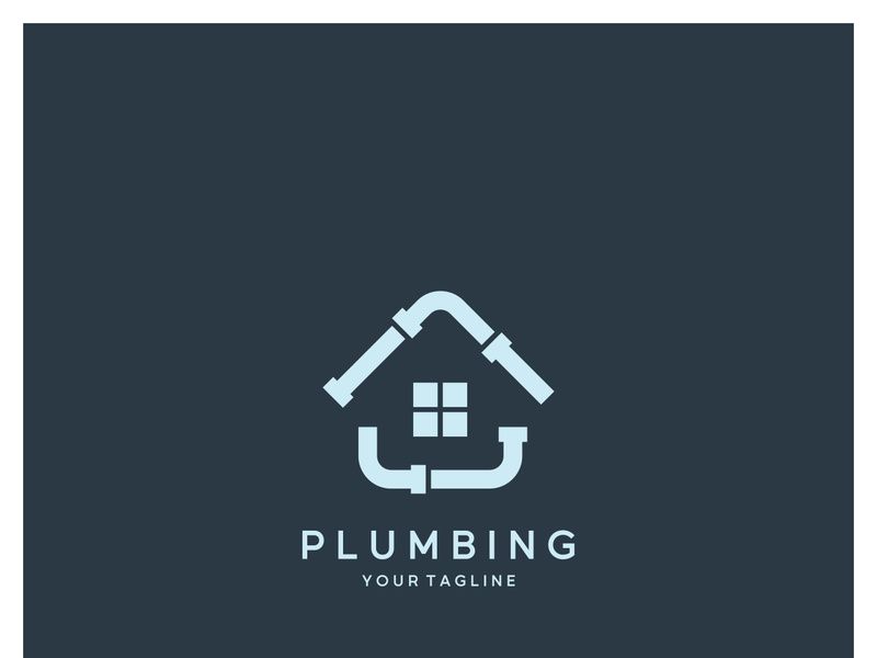 Plumbing logo vector design template. water pipe logo design.Leaking water logotype,Design Concept, Creative Symbol, Icon