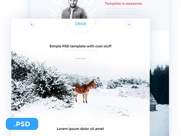 Crios – Free PSD website template preview picture