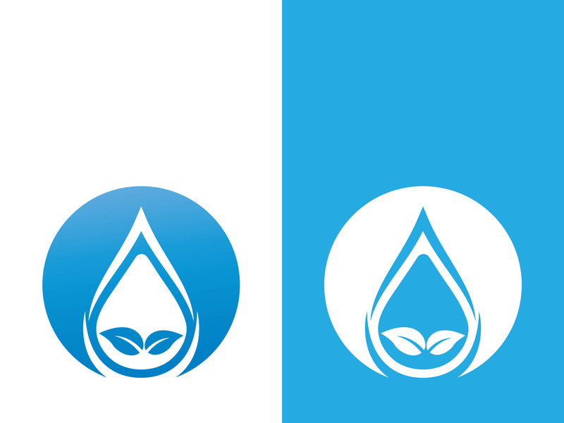Background water drop logo icon vector illustration