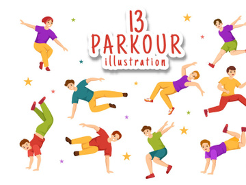 13 Parkour Sports Illustration preview picture