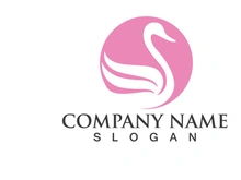 Swan Bird Love Symbol Logo Vector