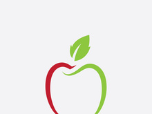 apple logo template design vector
