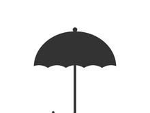 Umbrella icon logo design vector illustration