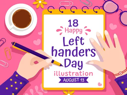 18 Happy Left Handers Day Illustration