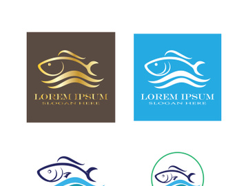 Fish logo template. Creative vector symbol preview picture