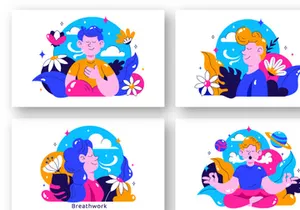 10 Peaceful Breathwork Session Illustration