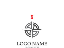 Compass logo template vector icon illustration design