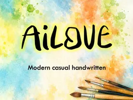AiLOVE – Modern Casual Handwritten Font (OTF) preview picture