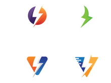 thunder lightning logo creative design.