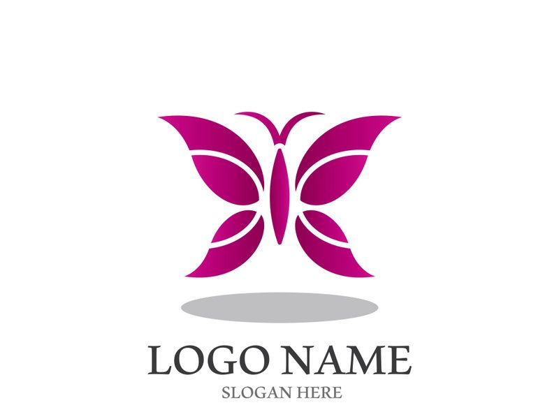 Fresh lavender flower logo vector flat design