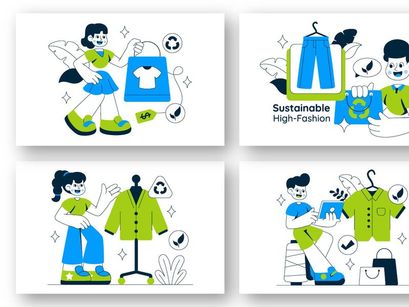 10 Sustainable High Fashion Illustration
