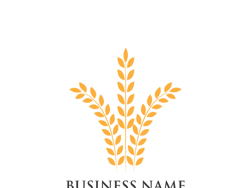 Agriculture wheat logo and symbol vector