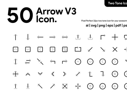 50 Arrow TwoTone v3 Icon