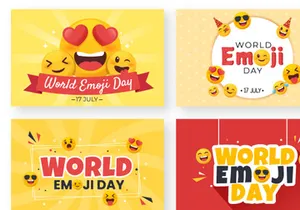 17 World Emoji Day Celebration Illustration