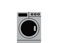 MACHINE WASHING CLOTHES ICON VECTOR IMAGE