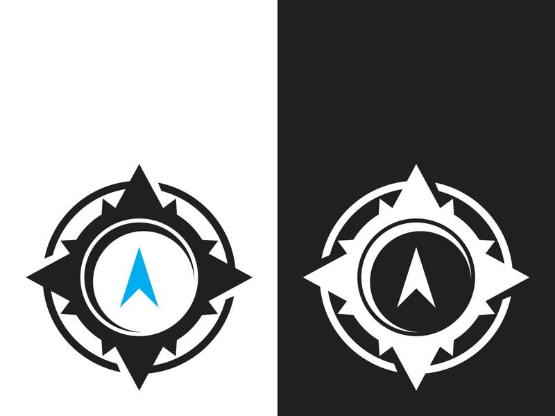 Compass logo template vector icon illustration design