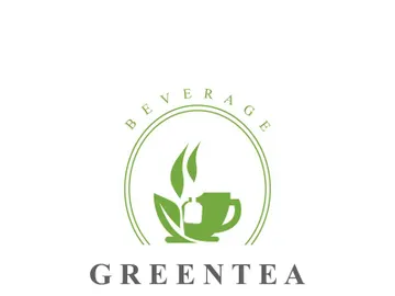 Green tea logo, herbal, organic health minimal design template preview picture