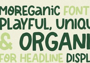Moreganic - Organic Font