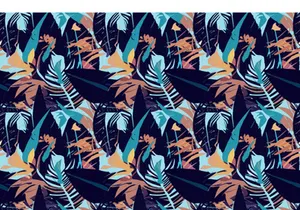 illustration features exotic jungle plants