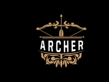 Archer Logo, Archery Arrow Vector, Elegant Simple Minimalist Design