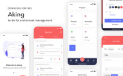 Aking to-do list app UI Kit - Freebie