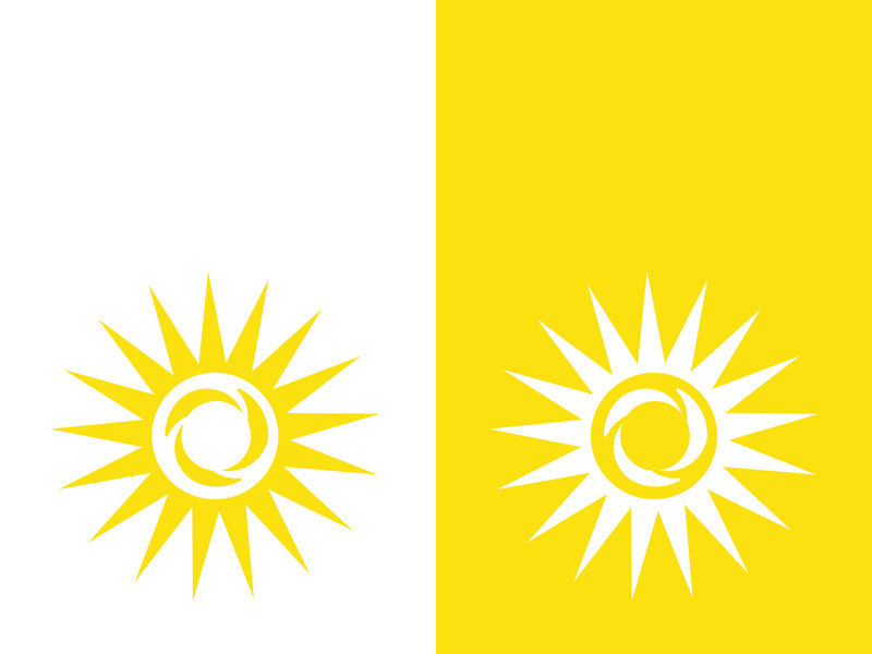 Sun vector illustration icon logo template design