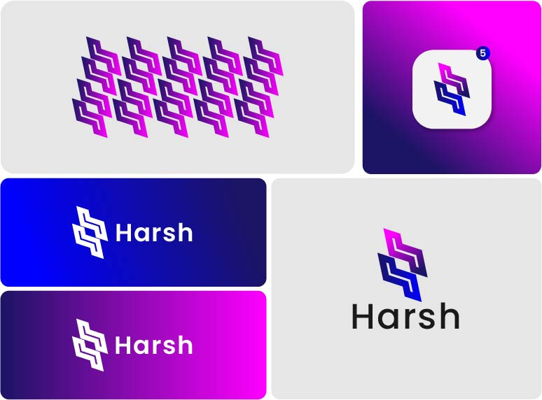 H logo design - letter h logo - app logo - creative logo - trend logo